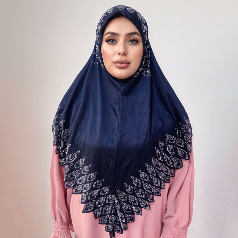 Șal triunghiular tricotat, elastic, poliester, căldură și protecție solară, patru sezoane, design original (MSL428)