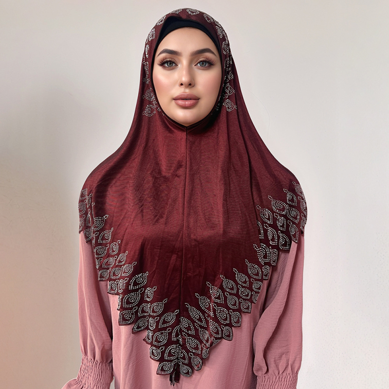 Șal triunghiular tricotat, elastic, poliester, căldură și protecție solară, patru sezoane, design original (MSL428)