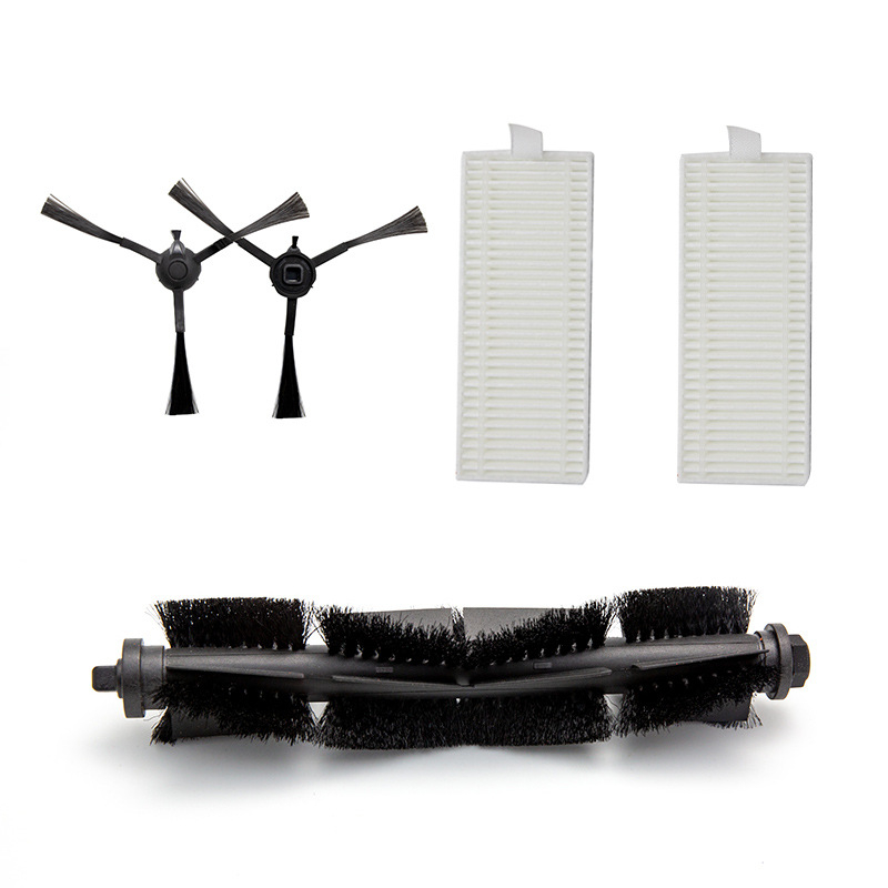 Tapo RV30 robota putekļsūcēja piederumi: sānu birste, HEPA filtrs, tīrīšanas lupatiņa, putekļu maisiņš