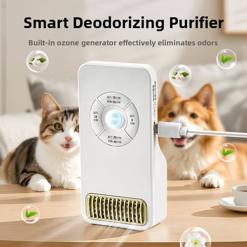 Ozonizēts gaisa attīrītājs mājas lietošanai ar dezodorizāciju un dezinfekciju – USB barošanās avots, sienas montāža, piemērots 21–30 m², troksnis < 36 dB