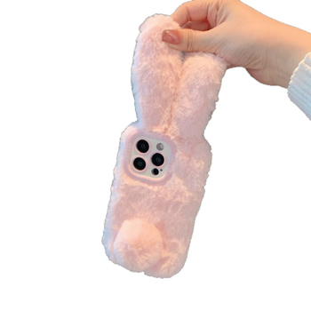 Tālruņa vāciņš ar animētu truša tēlu iPhone 13 Pro Max / 13 Pro / 14 Pro Max – mīksts gumijas materiāls, rokdarbs, pilns pārklājums, kritienu aizsardzība