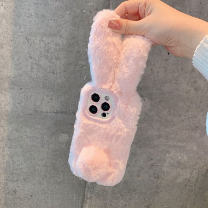 Tālruņa vāciņš ar animētu truša tēlu iPhone 13 Pro Max / 13 Pro / 14 Pro Max – mīksts gumijas materiāls, rokdarbs, pilns pārklājums, kritienu aizsardzība