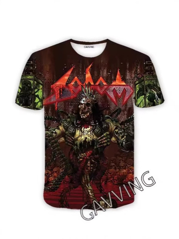 T-krekls ar 3D Sodom zīmējumu, Harajuku stil, hip-hop, īsās piedurknes, apļveidīgs kakla izgriezums, gaisīgs poliestera audums Bird's-eye