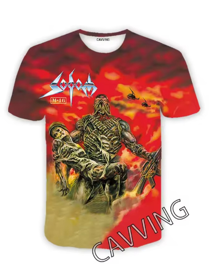 T-krekls ar 3D Sodom zīmējumu, Harajuku stil, hip-hop, īsās piedurknes, apļveidīgs kakla izgriezums, gaisīgs poliestera audums Bird's-eye