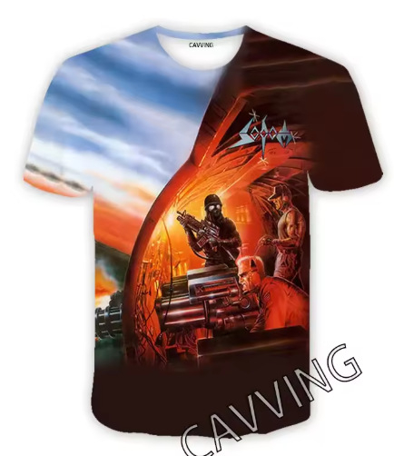 T-krekls ar 3D Sodom zīmējumu, Harajuku stil, hip-hop, īsās piedurknes, apļveidīgs kakla izgriezums, gaisīgs poliestera audums Bird's-eye