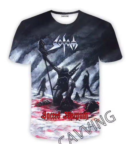 T-krekls ar 3D Sodom zīmējumu, Harajuku stil, hip-hop, īsās piedurknes, apļveidīgs kakla izgriezums, gaisīgs poliestera audums Bird's-eye