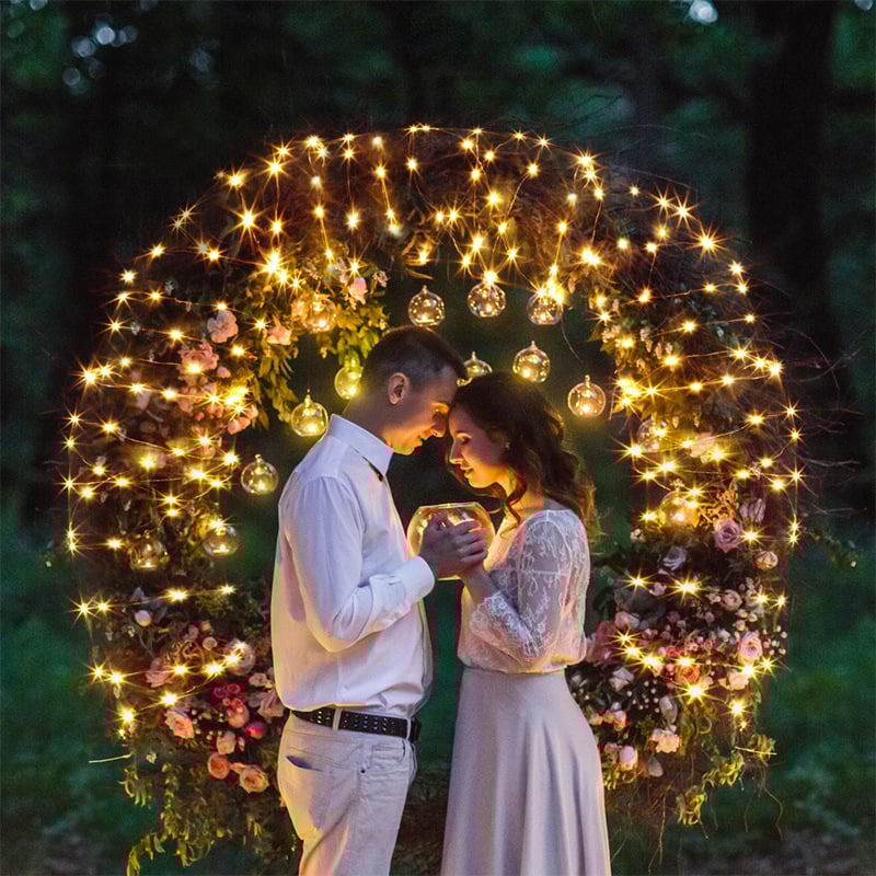 Saules LED virtene ar vara vadu ārējai lietošanai, IP66 ūdensizturīgs, automātiska ieslēgšana krēslā, vairāk nekā 36 stundas darbība, spriegums ≤36V