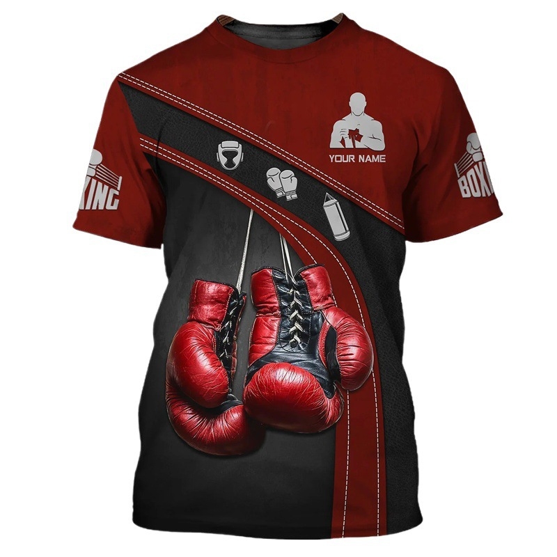 Vīriešu T-krekls ar 3D digitālo apdruku, sporta karikatūru motīvs, apaļais kakla izgriezums, īsās piedurknes, brīvs piegriezums