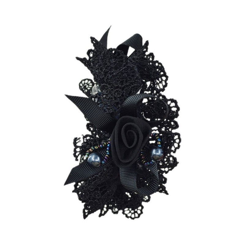 Elastična gumica za kosu s kristalnim akcentom – ručna izrada, kristalni materijal, japansko-korejski debeli stil, bez umetaka, šifra 234