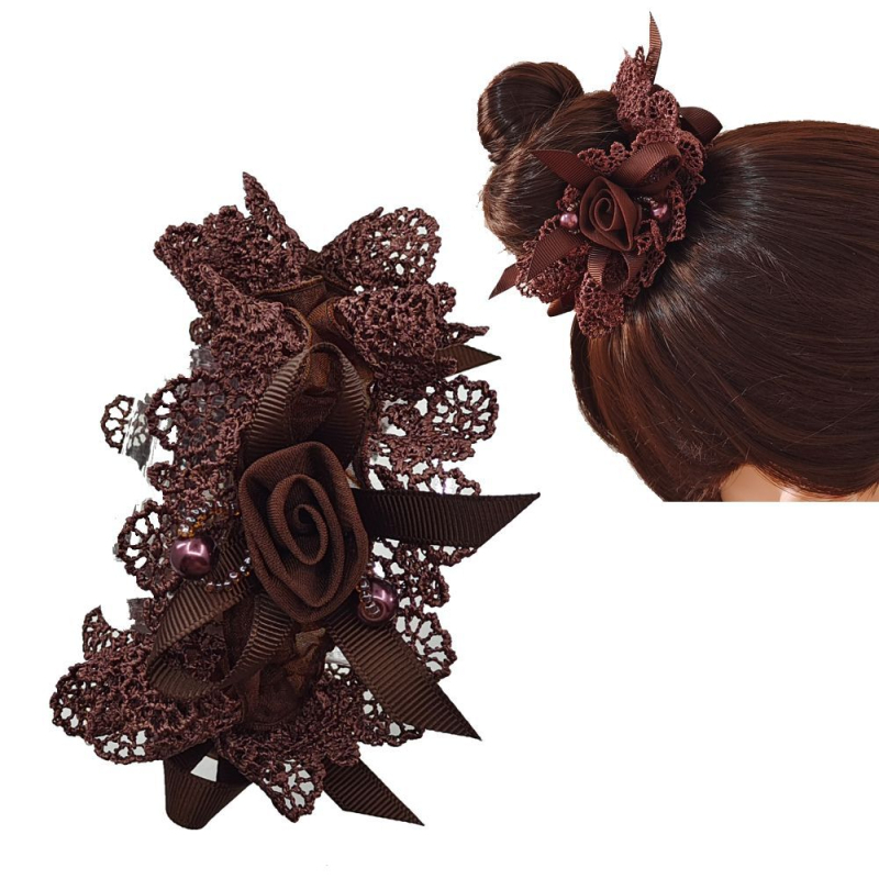 Elastična gumica za kosu s kristalnim akcentom – ručna izrada, kristalni materijal, japansko-korejski debeli stil, bez umetaka, šifra 234