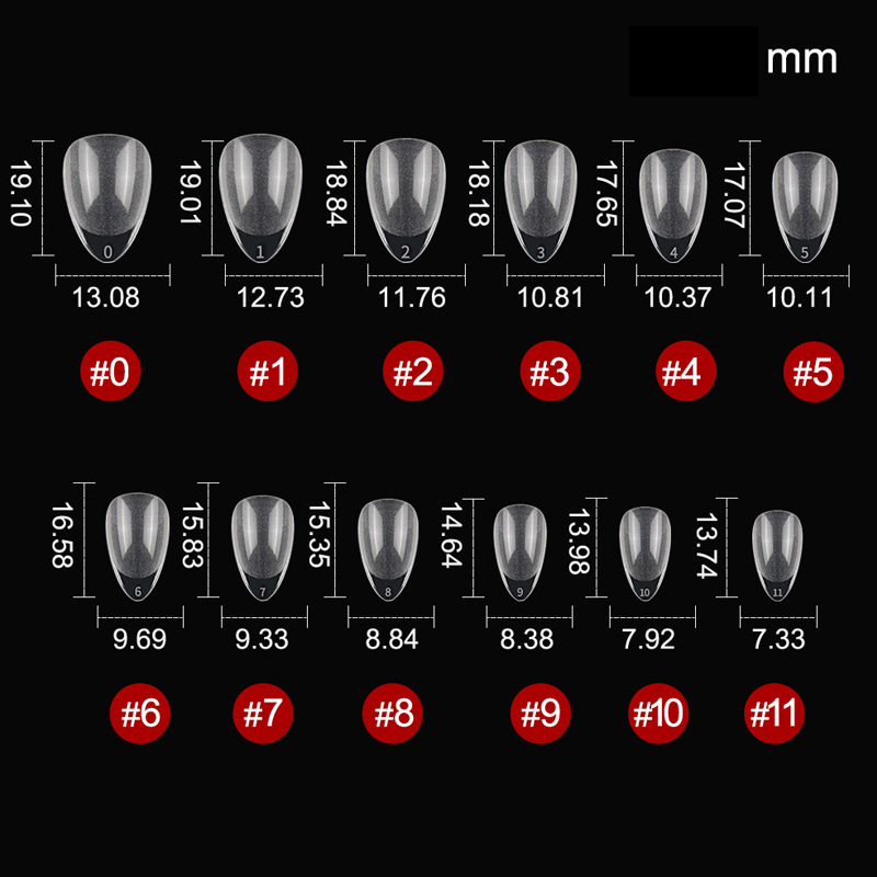 Unghii false pentru aplicare, ultra-subțiri și discrete, stil scurt, ambalate în cutie cu 120/240 de bucăți, pentru doamne