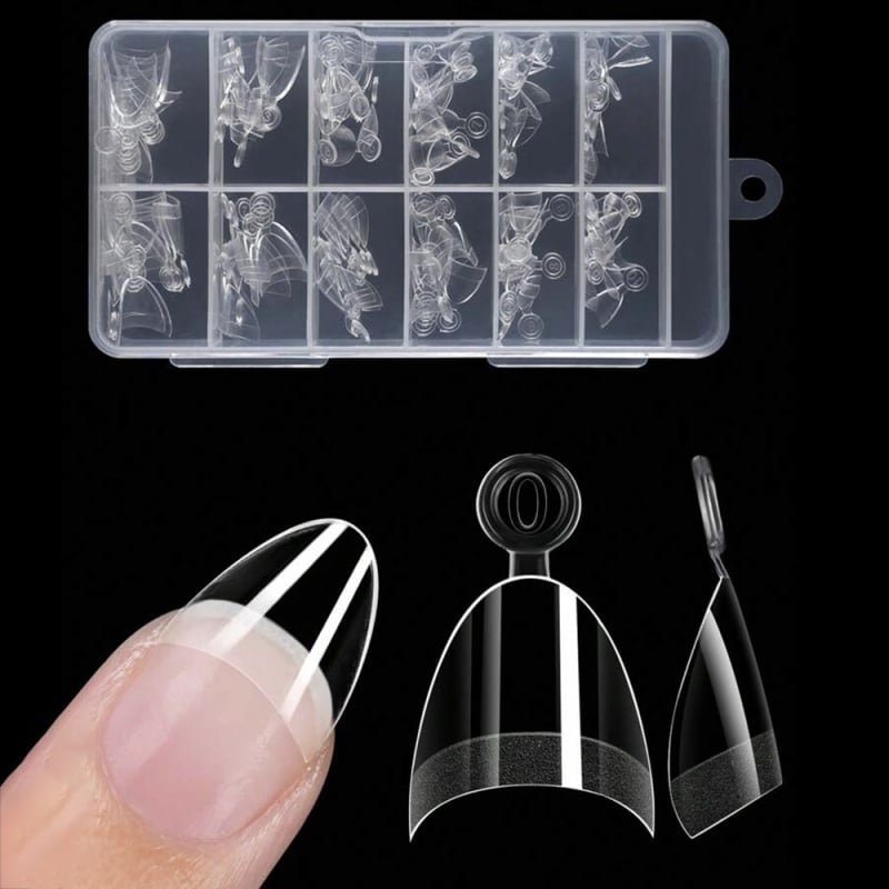 Unghii false pentru aplicare, ultra-subțiri și discrete, stil scurt, ambalate în cutie cu 120/240 de bucăți, pentru doamne