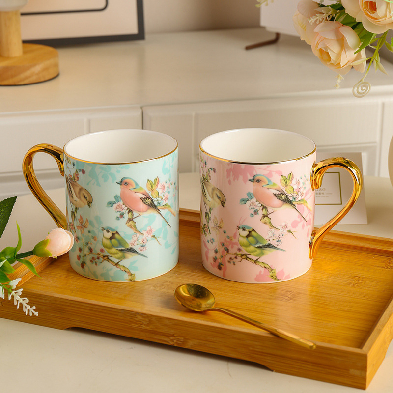 Set šalice od kostnog porculana – moderni minimalistički stil, poklon za rođendane i useljenje, idealno za parove