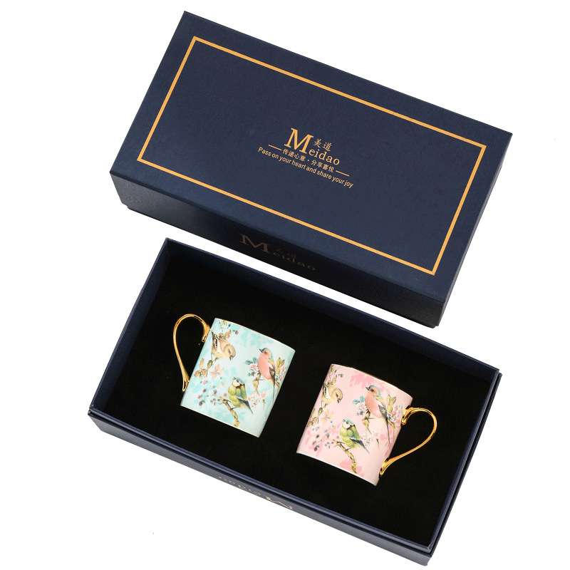 Set šalice od kostnog porculana – moderni minimalistički stil, poklon za rođendane i useljenje, idealno za parove