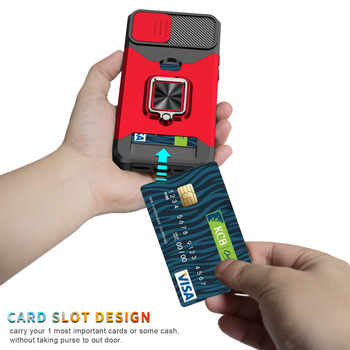 Aizmugurējā vāciņa lieta ar stiprinājumu un kritiena aizsardzību iPhone 11/13/14, TPU+PC ar metāla gredienu, injekcijas formēšana