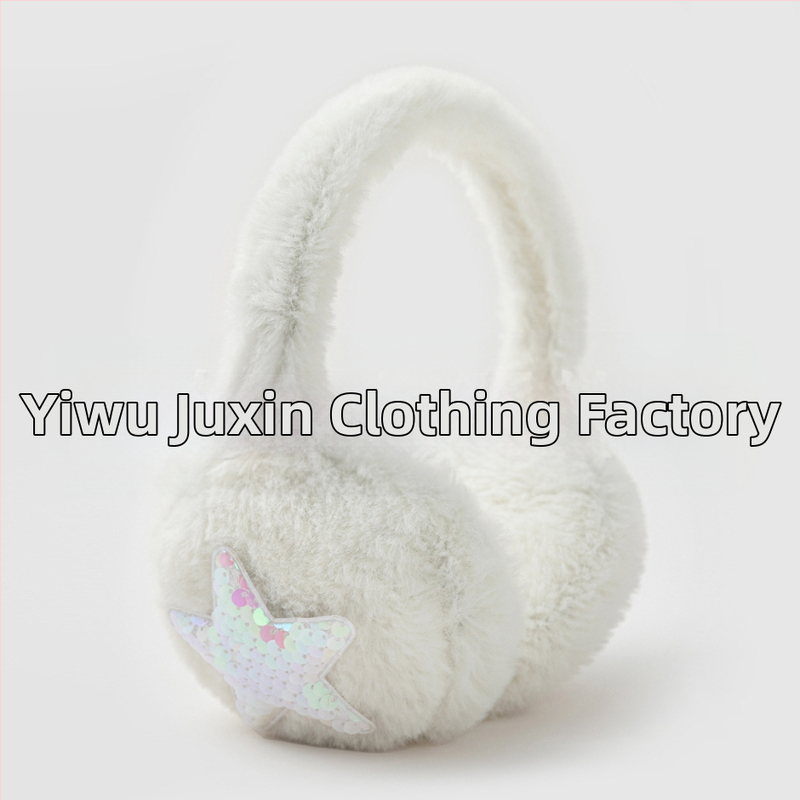 Ötágú csillagos plüss fülvédő, téli meleg, szélálló, összecsukható, poliészter