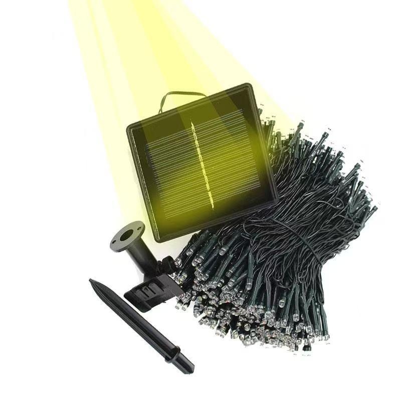 KM-S100 Solarni LED treperići niz za vanjsku upotrebu – IP65 vodootporno, upravljanje daljinskim i tipkom, snaga svjetla 6000