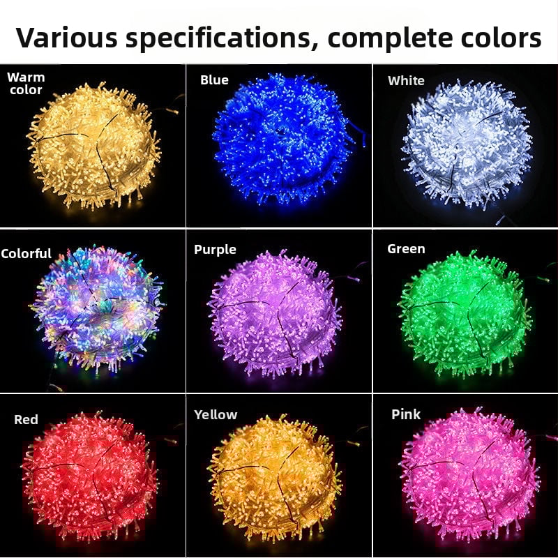 KM-S100 Solarni LED treperići niz za vanjsku upotrebu – IP65 vodootporno, upravljanje daljinskim i tipkom, snaga svjetla 6000