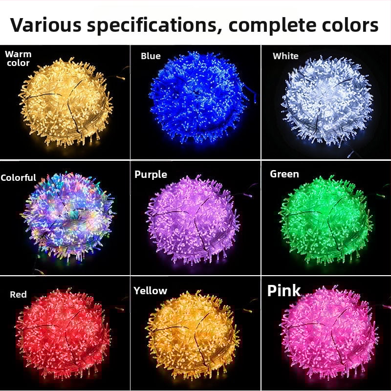 KM-S100 Solarni LED treperići niz za vanjsku upotrebu – IP65 vodootporno, upravljanje daljinskim i tipkom, snaga svjetla 6000