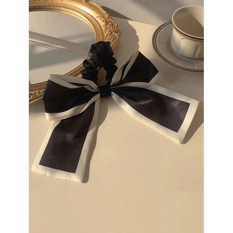 Gumena gumica za kosu s mašnicom od satena, korejskog stila, tip zatvaranja Rope Buckle, materijal Red Bean, model SH71813548, zima 2025