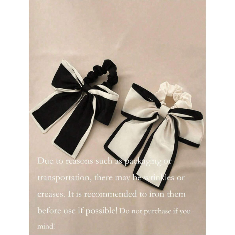 Gumena gumica za kosu s mašnicom od satena, korejskog stila, tip zatvaranja Rope Buckle, materijal Red Bean, model SH71813548, zima 2025