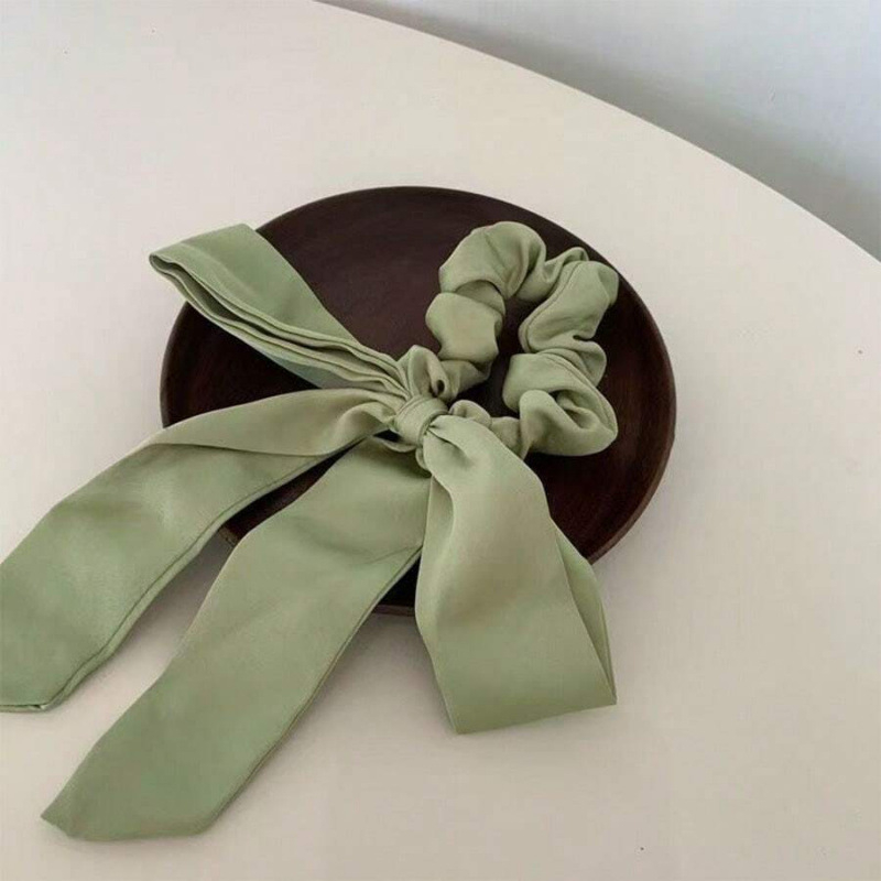 Gumena gumica za kosu s mašnicom od satena, korejskog stila, tip zatvaranja Rope Buckle, materijal Red Bean, model SH71813548, zima 2025