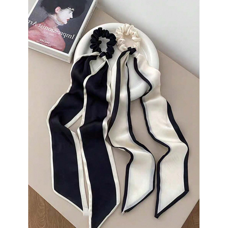 Gumena gumica za kosu s mašnicom od satena, korejskog stila, tip zatvaranja Rope Buckle, materijal Red Bean, model SH71813548, zima 2025