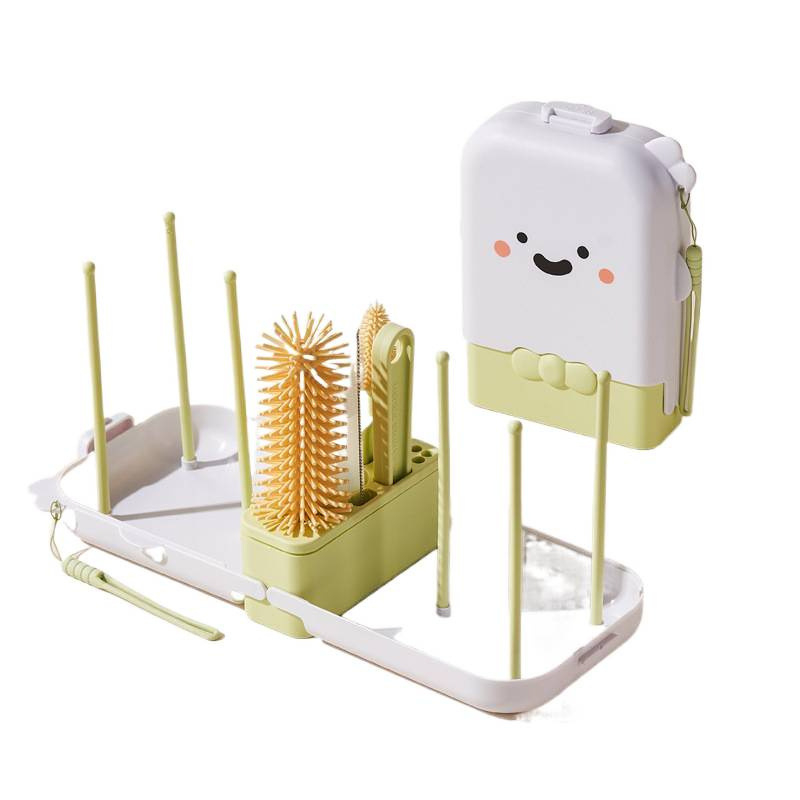 Portatīvs pudelīšu suka komplekts – bērnu pudelīšu tīrīšanas komplekts ar sūkšanas cauruli un daudzfunkcionālo krūzīšu suku | Preces kods: p8xcDJKx • Iepakojums: krāsaina kaste • Ārējā eksporta ekskluzivitāte • Noliktavā