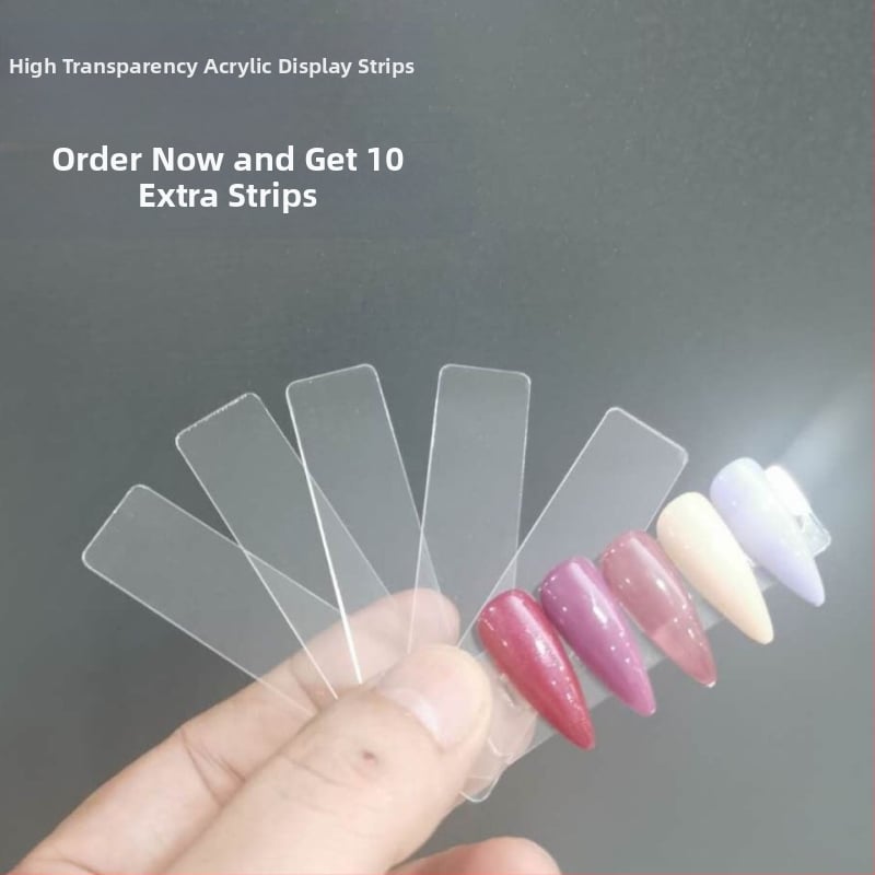Traka za prikaz umjetnosti noktiju, magnetska, akrilna, neto težina 0,1 g, kartica boja za nokte