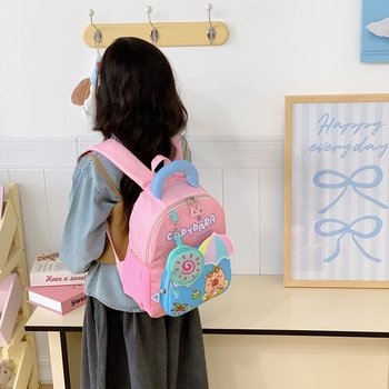 Capybara bērnu mugursoma bērnudārzam, universāla, neilons, poliestera oderējums, gaisa spilvenu siksnas