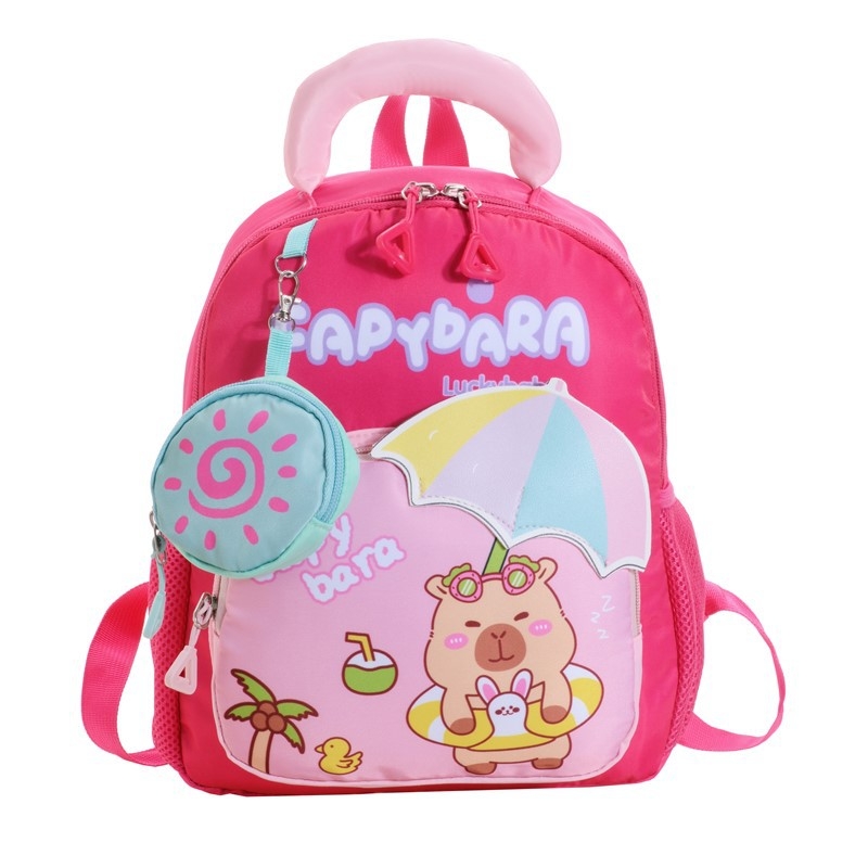 Capybara bērnu mugursoma bērnudārzam, universāla, neilons, poliestera oderējums, gaisa spilvenu siksnas