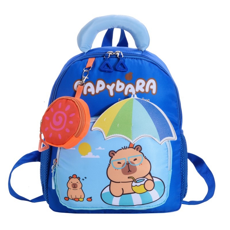 Capybara bērnu mugursoma bērnudārzam, universāla, neilons, poliestera oderējums, gaisa spilvenu siksnas