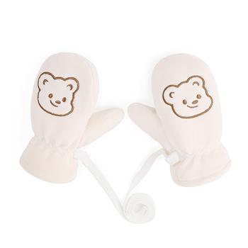 Bērnu slēpošanas cimdi no fleece materiāla, karikatūras dizains, pretslīdēšana, ziema/rudens