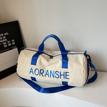 Crossbody soma fitnesam un jogai ar cilindrisku dizainu, 36-55L, neilons, salokāma ar mitrā/sausā atdalīšanu, starptautiskais stils, brīvdienu ceļojumiem