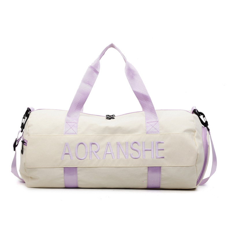 Crossbody soma fitnesam un jogai ar cilindrisku dizainu, 36-55L, neilons, salokāma ar mitrā/sausā atdalīšanu, starptautiskais stils, brīvdienu ceļojumiem