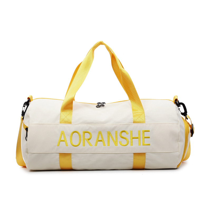 Crossbody soma fitnesam un jogai ar cilindrisku dizainu, 36-55L, neilons, salokāma ar mitrā/sausā atdalīšanu, starptautiskais stils, brīvdienu ceļojumiem