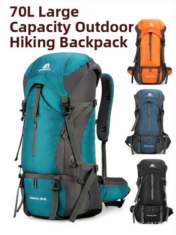 Nailona ūdensizturīga daudzfunkcionāla pārgājienu mugursoma kempingam un ceļojumiem