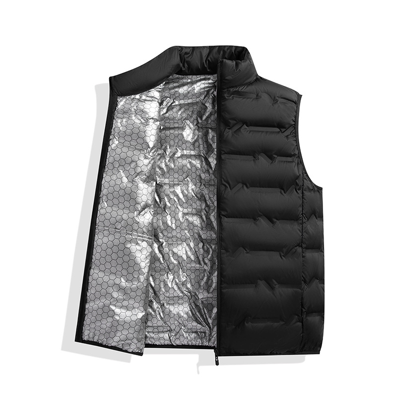 Mindennapi mellény álló gallérral, kapucnival, karcsúsított szabás, cipzárral elöl, korduró anyag