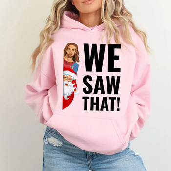 Hoodie s retro božićnim printom za muškarce i žene, kapuljača, poliester, flis unutra, dugi rukavi, bočne džepove