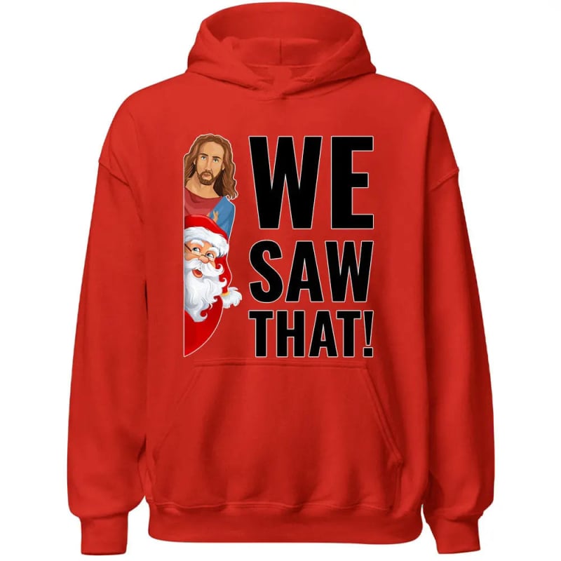 Hoodie s retro božićnim printom za muškarce i žene, kapuljača, poliester, flis unutra, dugi rukavi, bočne džepove