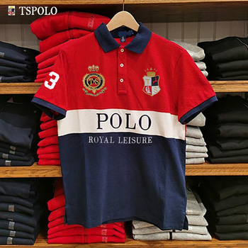 Póló 100% pamutból, lazán szabott, rövid ujjú, hímzett, lélegző és nedvességelvezető