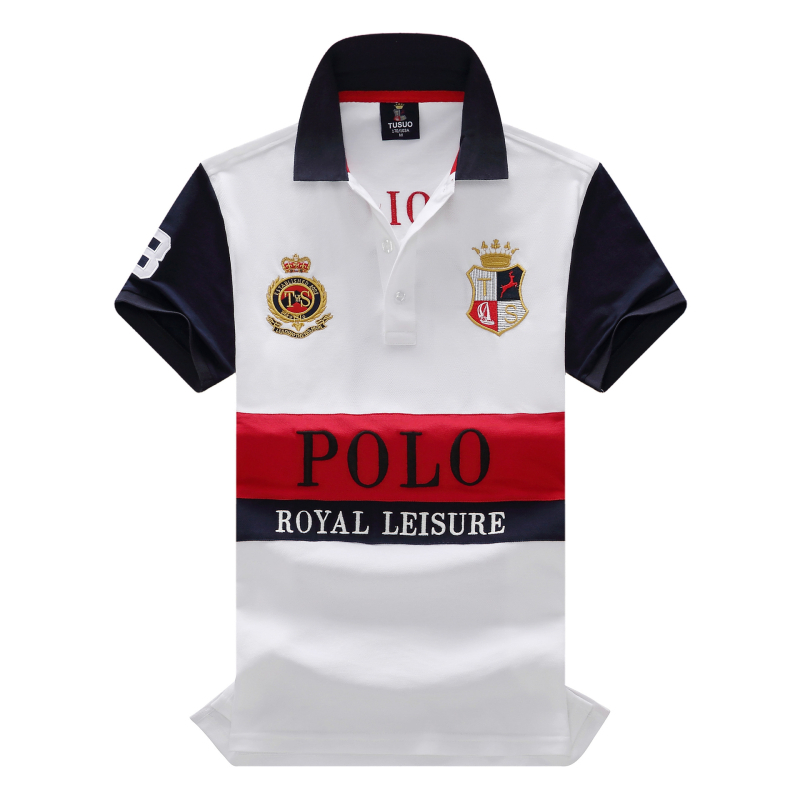 Póló 100% pamutból, lazán szabott, rövid ujjú, hímzett, lélegző és nedvességelvezető