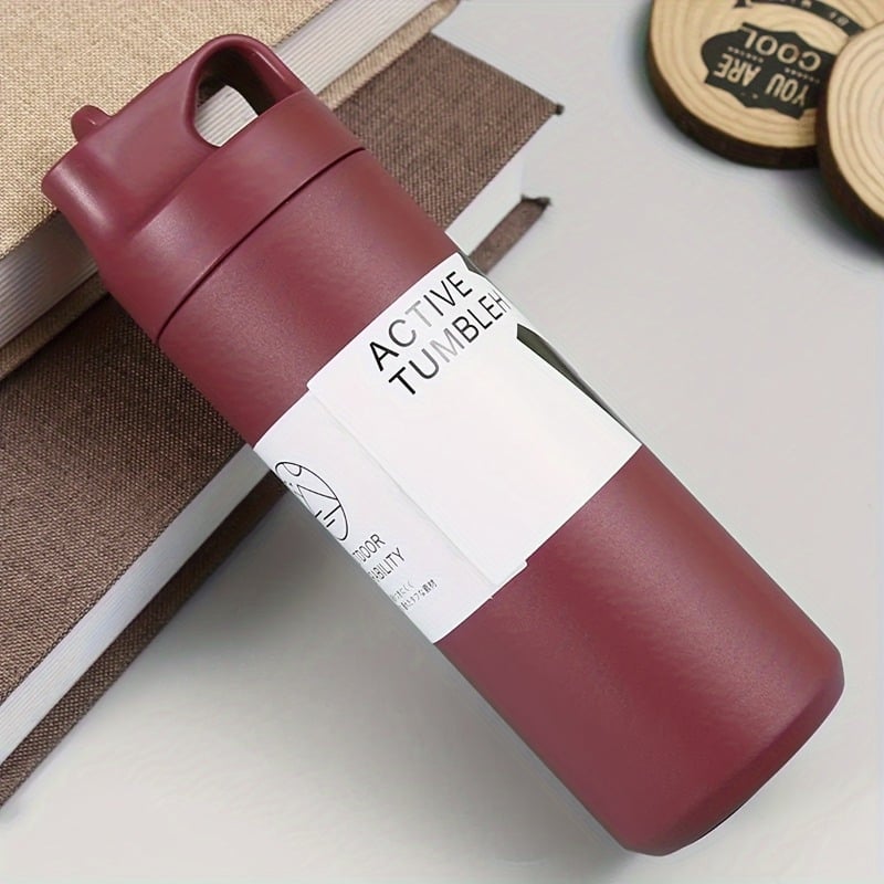 Nerūsējoša tērauda termosglāze ar rokturi, ārējā 316SS, iekšējā 304SS, izolācija 6–12 stundas, pārnēsājams