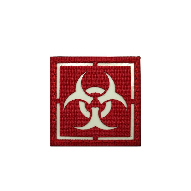 Velcro нашивка Aotddor – полиестер, рефлективна луминесцентна биопасност, лазерно изрязани квадратно и триъгълно форми, печат на лого, персонализирана за облекло