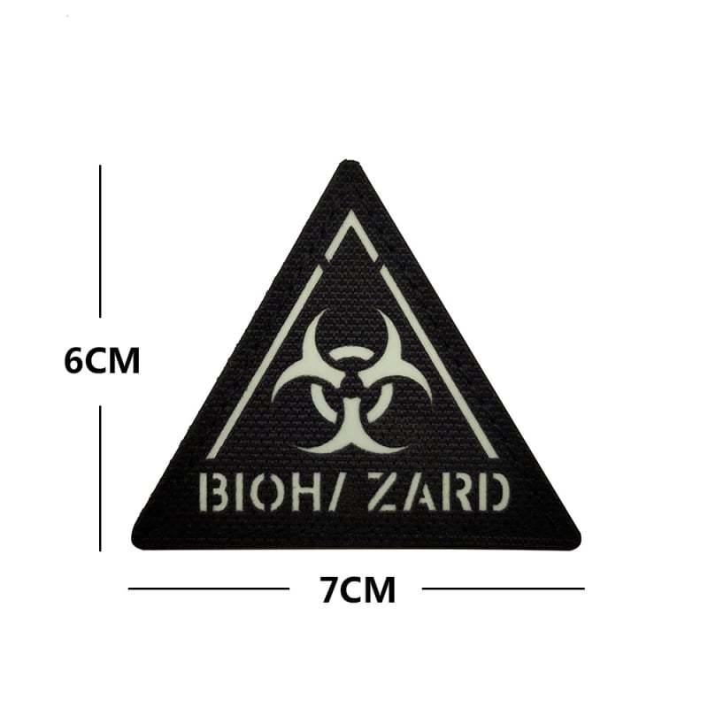 Velcro нашивка Aotddor – полиестер, рефлективна луминесцентна биопасност, лазерно изрязани квадратно и триъгълно форми, печат на лого, персонализирана за облекло