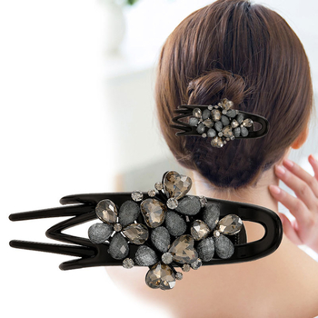 Matu aksesuārs – Klips putnu asti forma, ielieti kristāli, PVC, pilsētas stils, literāri retro, kods SC-05/055