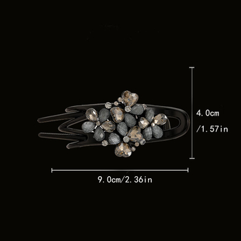 Matu aksesuārs – Klips putnu asti forma, ielieti kristāli, PVC, pilsētas stils, literāri retro, kods SC-05/055