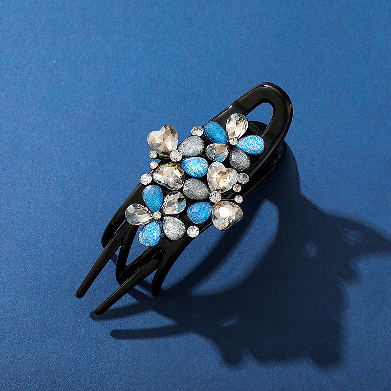 Matu aksesuārs – Klips putnu asti forma, ielieti kristāli, PVC, pilsētas stils, literāri retro, kods SC-05/055