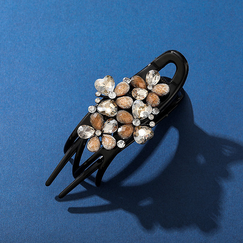 Matu aksesuārs – Klips putnu asti forma, ielieti kristāli, PVC, pilsētas stils, literāri retro, kods SC-05/055