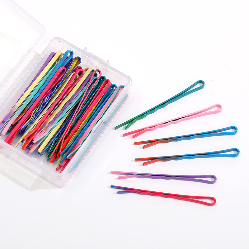 Metāla matu saspraude ar lakas pārklājumu, korejiešu stilā, svaigs un salds